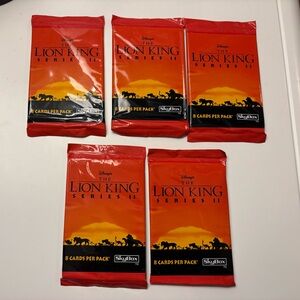 Disney The Lion King Series II Trading Card Packs (lot of 5 packs)